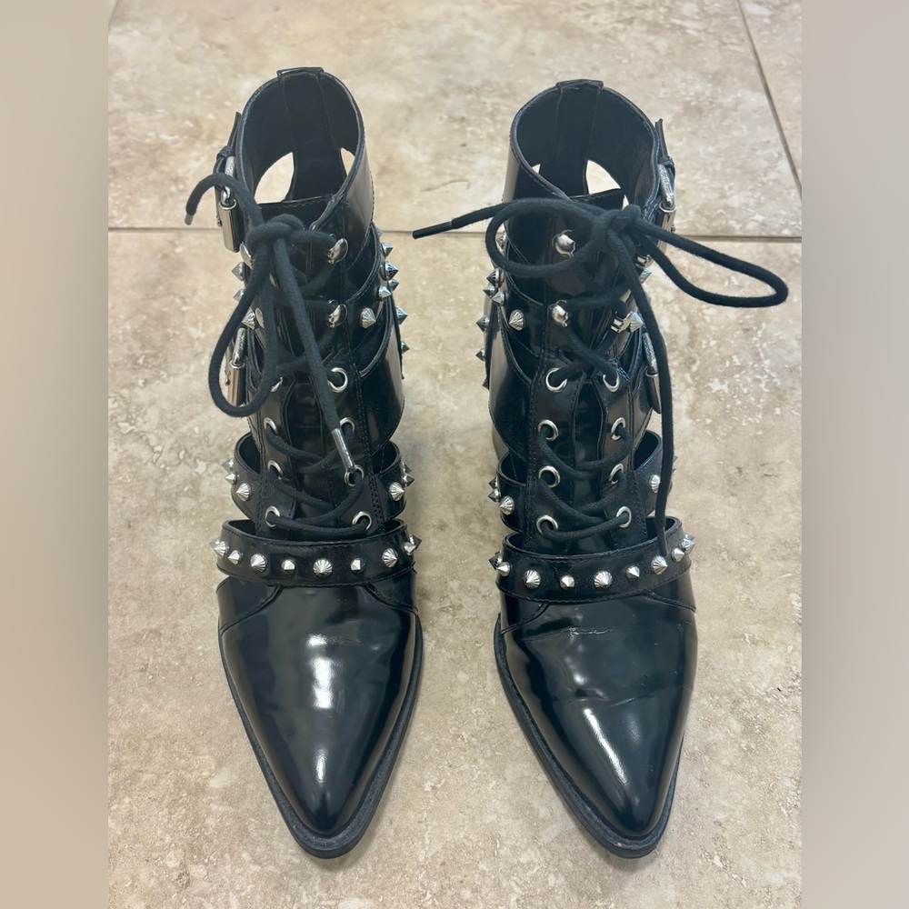 Sam Edelman Elana Studded Cut Out Ankle Boots Size 8.5 - Picture 4 of 8